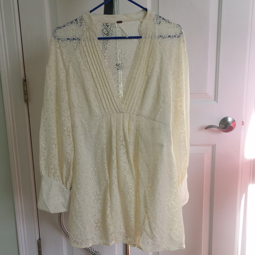 Free People Ivory Lace Dress